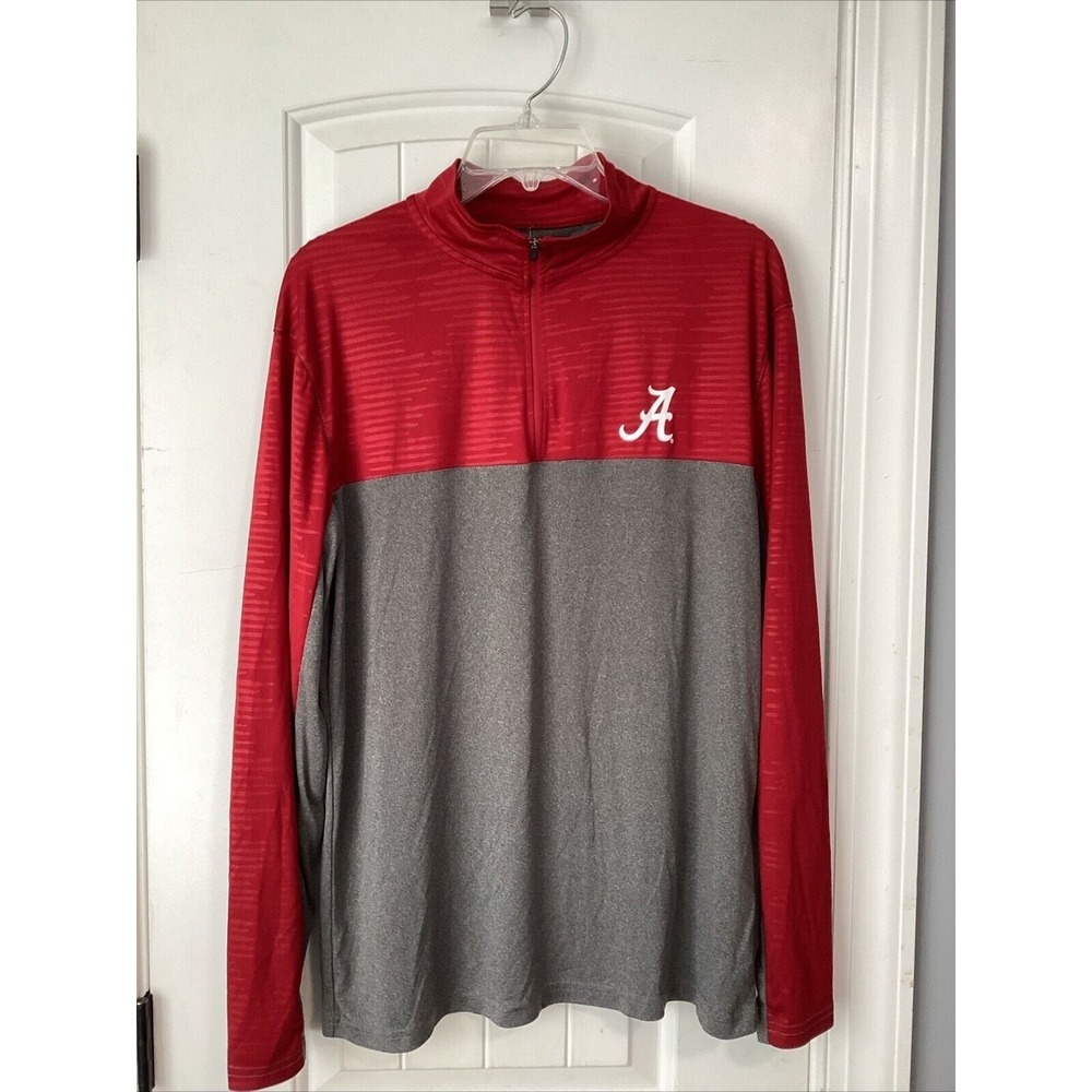 Fanatics Alabama Crimson Tide Pullover Jacket 1/4 Zip High Neck Red Sz M